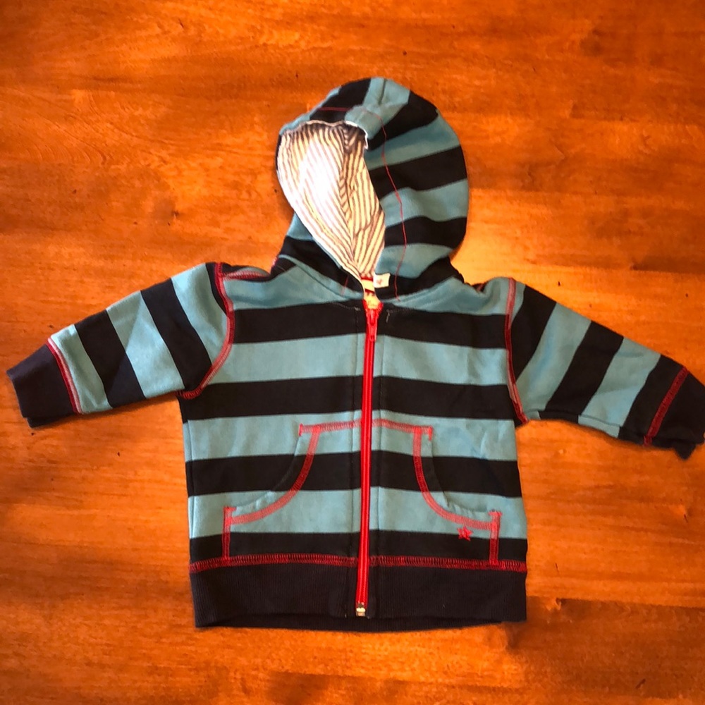 Little boy blue stripped hoodie